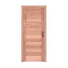 Kit Porta De Madeira 213cmx84,5cmx12cm Pe28 Esel Abertura Esq