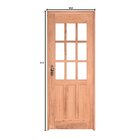 Kit Porta De Madeira 213x84,5cm Batente 12cm Pe09 Esel Abertu