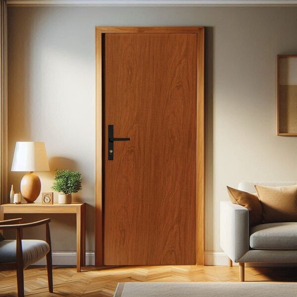 Kit Porta De Madeira 215x65cm Batente De Aço 12cm Duraplac Ab