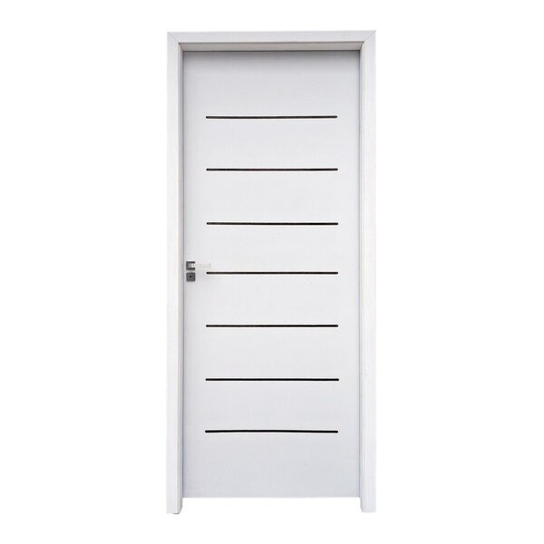 Kit Porta De Madeira 215x77cm Batente 7,5cm Com Guarnição Cri