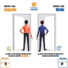 Kit Porta De Madeira 215x85cm Batente De Aço 14cm Abertura Di