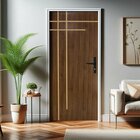 Kit Porta De Madeira 215x85cm Batente De Aço 6,5cm Duraplac M