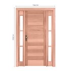 Kit Porta De Madeira 2 Vitrôs 213cmx136cmx12cm Pe28 Esel Aber