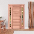 Kit Porta De Madeira 2 Vitrôs 213cmx146cmx12cm Pe28 Esel Aber