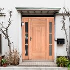 Kit Porta De Madeira 2 Vitrôs Direita 213cmx136cm Pe27 Esel N