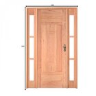 Kit Porta De Madeira 2 Vitrôs Direita 213cmx136cm Pe27 Esel N