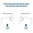 Kit Porta De Madeira 2 Vitrôs Esquerda 213cmx146cmx12cm Pe27