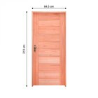 Kit Porta De Madeira 84,5cmx213cmx12cm Pe30 Esel Abertura Dir