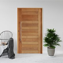 Kit Porta De Madeira  210x110cm Batente 14cm Fechadura 803 Ro