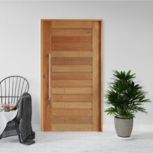 Kit Porta De Madeira  210x120cm Batente 14cm Fechadura 803 Ro