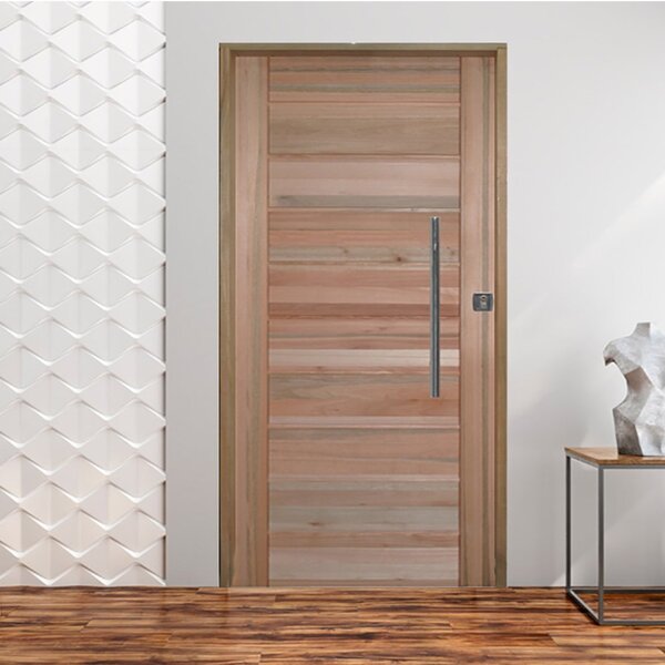 Kit Porta De Madeira Bbb 210x110cm Batente 11cm Fechadura Rol