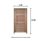 Kit Porta De Madeira Bbb 210x110cm Batente 11cm Fechadura Rol