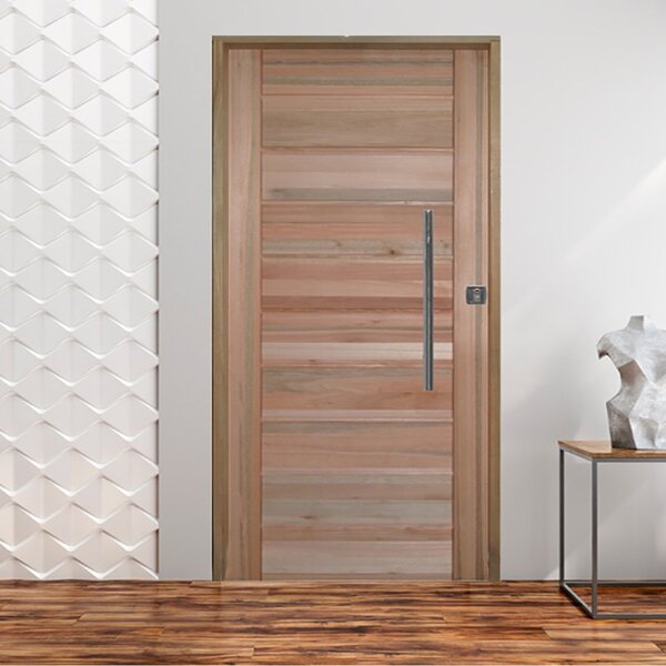 Kit Porta De Madeira Bbb 210x110cm Batente 11cm Fechadura Rol