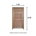 Kit Porta De Madeira Bbb 210x110cm Batente 11cm Fechadura Rol
