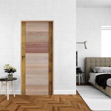 Kit Porta De Madeira Bbb 210x72cm Batente 14cm Fechadura Golf