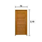 Kit Porta De Madeira Bbb 210x72cm Batente 14cm Fechadura Role