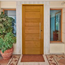 Kit Porta De Madeira Bbb 210x72cm Batente 14cm Fechadura Role