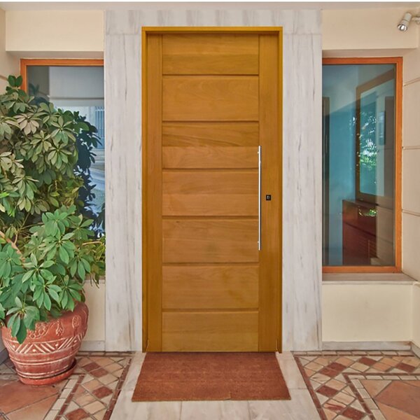 Kit Porta De Madeira Bbb 210x72cm Batente 14cm Fechadura Role