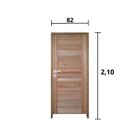 Kit Porta De Madeira Bbb 210x82cm Batente 11cm Fechadura Stil