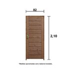 Kit Porta De Madeira Bbb 210x82cm Batente 11cm Fechadura Stil