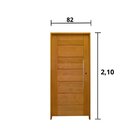 Kit Porta De Madeira Bbb 210x82cm Batente 14cm Fechadura Role