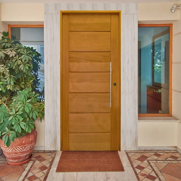 Kit Porta De Madeira Bbb 210x92cm Batente 14cm Fechadura Role