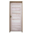 Kit Porta De Madeira Bbb Padrão Cedro 2,10 X 0,82 Direita Lin