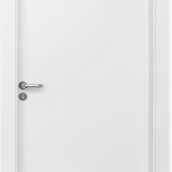 Kit Porta De Madeira Branco Com Pintura Uv Premium Direita -