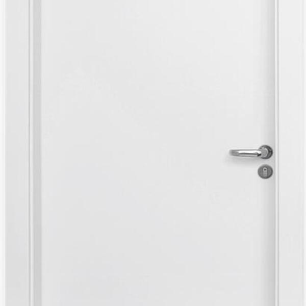 Kit Porta De Madeira Branco Com Pintura Uv Premium Esquerda -