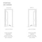 Kit Porta De Madeira Branco Interna C/batente Esquerda - 214x