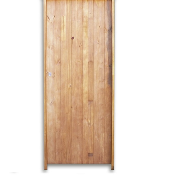 Kit Porta De Madeira Calha Eco 2,10 X 0,70 Esquerda Linha Uni