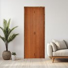 Kit Porta De Madeira Camarão 210x62cm Batente 14cm Rodam  Imb