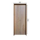 Kit Porta De Madeira Camarão 210x62cm Batente 14cm Rodam Aber