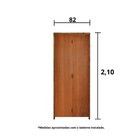Kit Porta De Madeira Camarão 210x82cm Batente 11cm Imbuia Rod