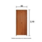 Kit Porta De Madeira Camarão 210x82cm Batente 11cm Rodam  Imb