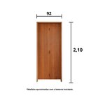Kit Porta De Madeira Camarão 210x92cm Batente 14cm Rodam Aber