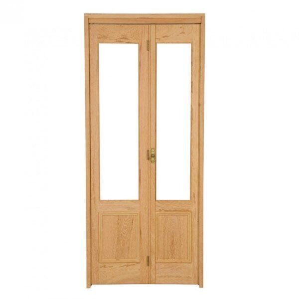 Kit Porta De Madeira Camarão Direita 213cmx120cmx12cm Pe71 Es