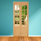 Kit Porta de Madeira Camarão Esquerda 213cmx120cmx12cm PE71 E