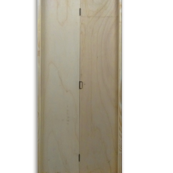 Kit Porta De Madeira Camarão Lisa Amescla 2,10 X 0,62 Esquerd