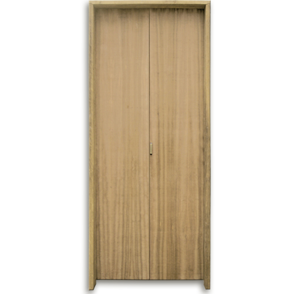 Kit Porta De Madeira Camarão Lisa Padrão Imbuia 2,10 X 0,72 D