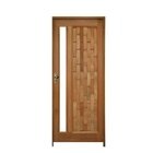 Kit Porta De Madeira Com Visor 210x72cm Batente 14cm Fechadur