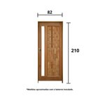 Kit Porta De Madeira Com Visor 210x82cm Batente 14cm Fechadur