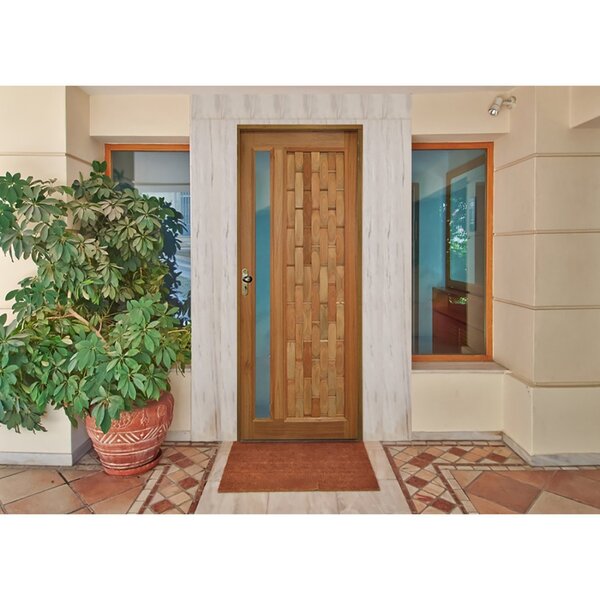 Kit Porta De Madeira Com Visor 210x82cm Batente 14cm Fechadur