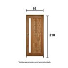 Kit Porta De Madeira Com Visor 210x92cm Batente 14cm Fechadur