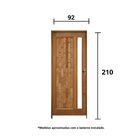 Kit Porta De Madeira Com Visor 210x92cm Batente 14cm Fechadur