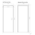 Kit Porta De Madeira Completa 213cm X 84cm  Batente Regulavel