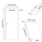 Kit Porta De Madeira Completa 213cm X 84cm  Batente Regulavel