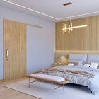 Kit Porta De Madeira Completa 213cm X 90cm  Batente Regulavel