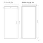 Kit Porta De Madeira Completa 213cm X 94cm  Batente Regulavel