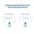 Kit Porta De Madeira Correr Pe91 Gold Esel 213cmx80cm Natural